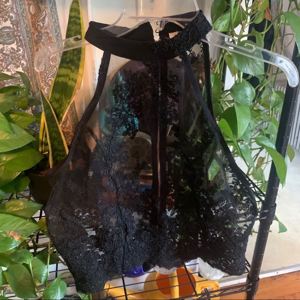Black Lace crop top